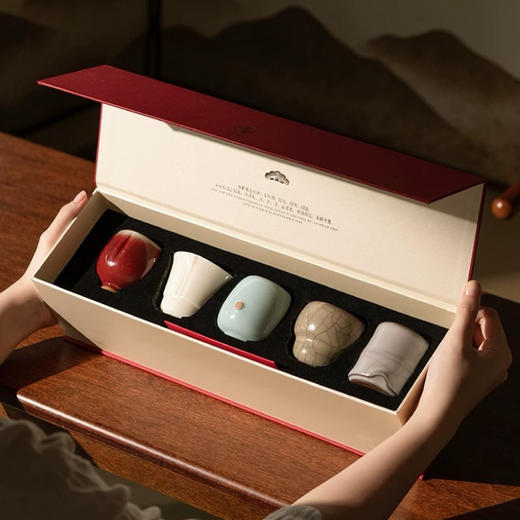 万仟堂主人杯五大名窑礼盒 商品图0