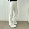 蓝精奥地利天丝微喇牛仔裤四面弹白色显瘦喇叭裤 商品缩略图0