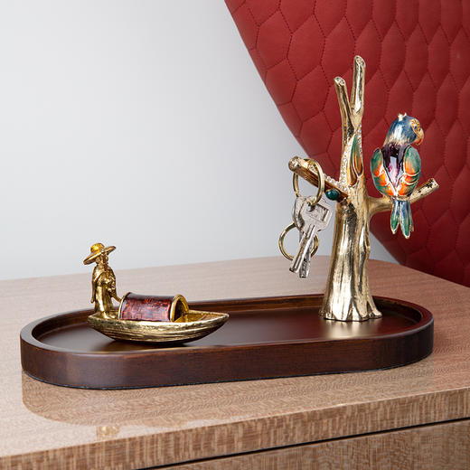 E-LB-S15215J  罗比罗丹  鹦鹉收纳盘摆件 商品图1