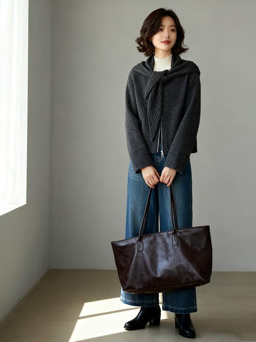 臣禾	披肩毛呢大衣短外套（可脱卸披肩）	JZ253080146 商品图4