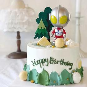 【超人打怪兽1】叮当CAKE爆款儿童蛋糕-鲜果奶油蛋糕