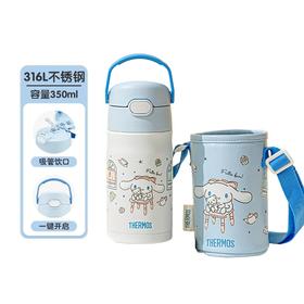 THERMOS 膳魔师 三丽鸥联名 高真空不锈钢保温杯TCKL-350FS BW 玉桂狗 350ml 吸管杯
