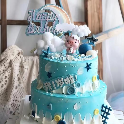 【双层猪宝宝】叮当CAKE爆款儿童蛋糕-鲜果奶油蛋糕 商品图0