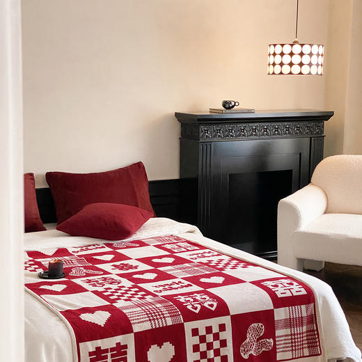 自然醒针织露丝绒沙发毯午睡披肩毯婚庆系列（赠礼盒包装）MT 商品图12