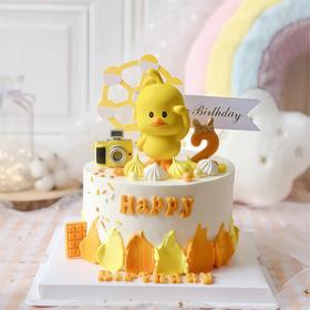 【小黄鸭摄影家】叮当CAKE爆款儿童蛋糕-鲜果奶油蛋糕