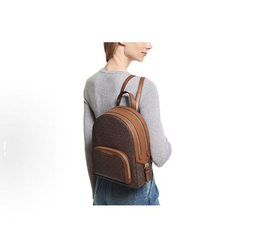 Michael Kors 奥莱款  JAYCEE超小号PVC印花配皮女士双肩包 772-35T2G8TB1B-BROWN 商品图3