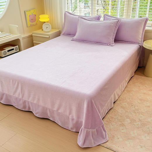 【专柜多样屋】悠梦嘉居暖奢保暖雪貂绒绣花四件套 魏紫/青蓝任选200*230cm 商品图5