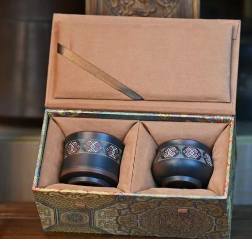 钦州张振和坭兴陶民族伴手礼品茗杯茶具手工双杯礼盒 商品图1