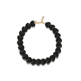 在途3周到｜CRYSTAL HAZE-Jelly Heart-午夜黑色 爱心 项链［挪威设计师］