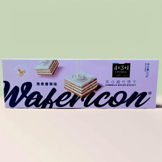 中佰芙夹心威化饼干燕麦香草味【105g】 商品图1