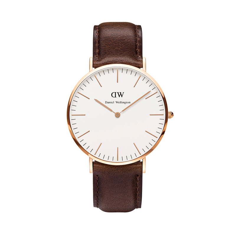 DANIEL WELLINGTON 棕色男士石英表 619-0109DW