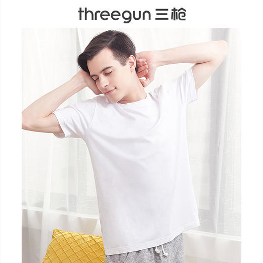Threegun三枪 水柔棉圆领短袖衫-23033A911 商品图11