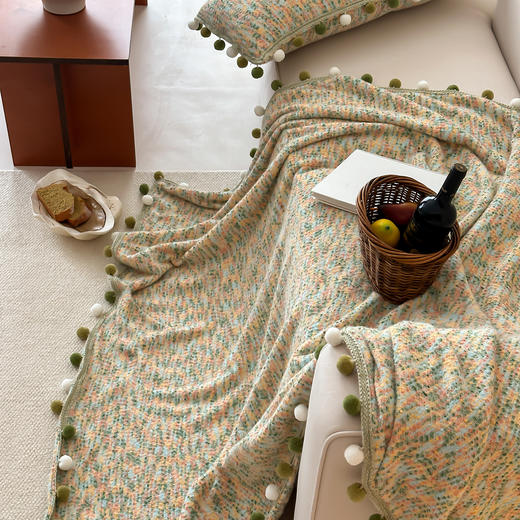 【换季出清】自然醒半糖主义彩虹毛球毯MT 商品图8