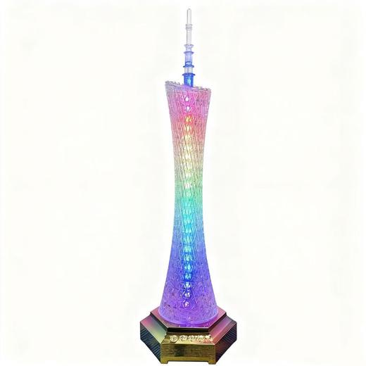 1:580精准还原，58cm超大号 广州塔小蛮腰模型 10种炫彩LED灯光效果 精美工艺  蓝牙音箱 XMY88 商品图0