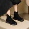 西村名物2025年冬季新款舒适厚底绒面弹力短靴时装靴T25DS49261 商品缩略图1