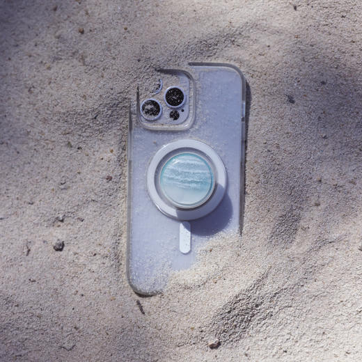 【城市限定巡游】深圳·平静的海 POPGRIP泡泡骚手机粘贴式气囊支架 Airbag软垫系列 蓝色 流沙 商品图2