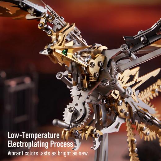 【浴火重生】机械火凤凰 358 片蒸汽朋克不锈钢模型  成人DIY 栩栩如生 商品图3