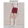 玛克门店发货：MAXRIENY复古暗红色蝴蝶结半裙(货号:MC85SK795) 商品缩略图1