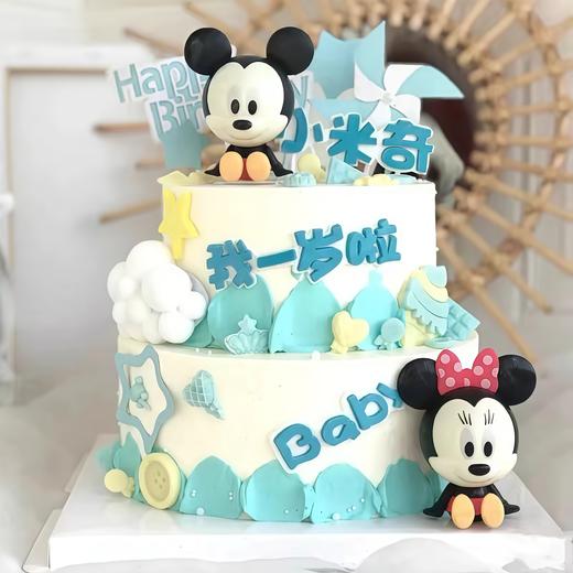 【双层米奇宝贝】叮当CAKE爆款儿童蛋糕-鲜果奶油蛋糕 商品图0