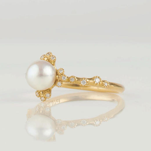 订购10周到｜Shinkai-spread akoya-Akoya珍珠 钻石 戒指［日本设计师］ 商品图1