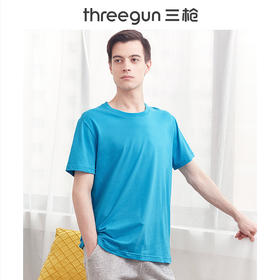 Threegun三枪 水柔棉圆领短袖衫-23033A911