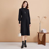 EITIE爱特爱冬季新款100%绵羊毛时尚气质收腰显瘦长袖针织连衣裙7601307 商品缩略图4