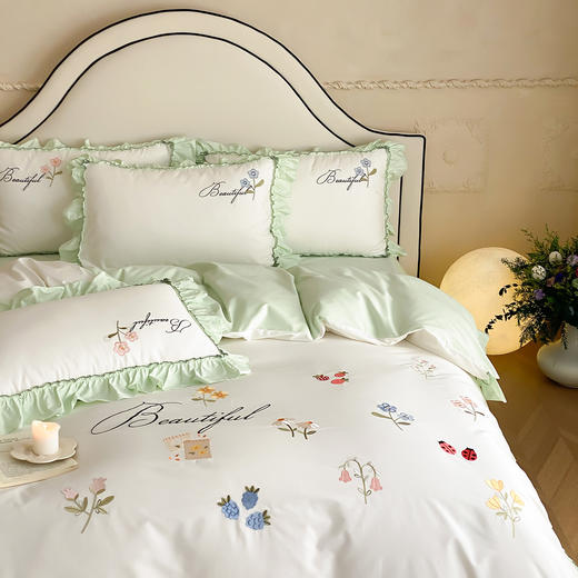 自然醒亲肤全棉水洗棉刺绣四件套-繁花似锦AN 商品图3