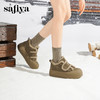 Safiya/索菲娅魔术贴高帮外穿加绒保暖松糕丑萌厚底毛毛板鞋SFD411A209 商品缩略图4