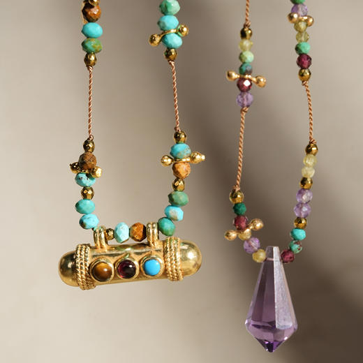 北京仓｜ROOM SERVICE-RAINBOW-水滴形 吊坠 项链［法国设计师］ 商品图2