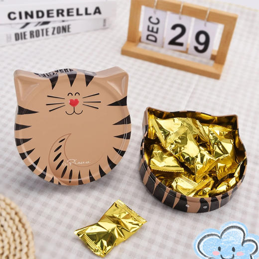 卡卡尼松露形巧克力制品100g/045554 小猫造型黑巧克力伴手礼盒 商品图1