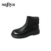 Safiya/索菲娅2025英伦风羊皮粗跟厚底后拉链圆头休闲百搭踝靴SFD4116003/SFD4118003 商品缩略图11