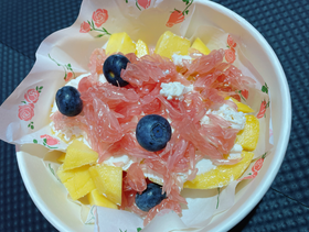 固体杨枝甘露芒果船300克