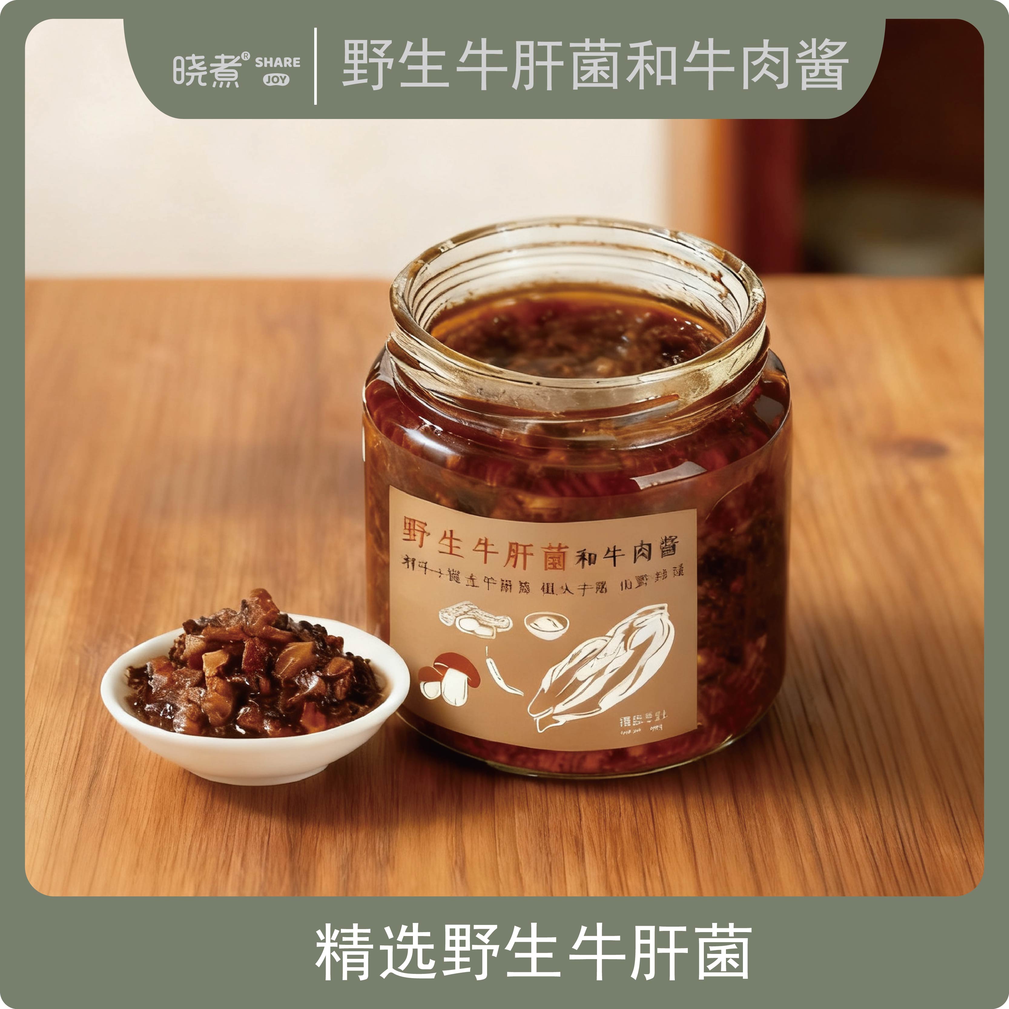 野生牛肝菌香辣和牛肉酱