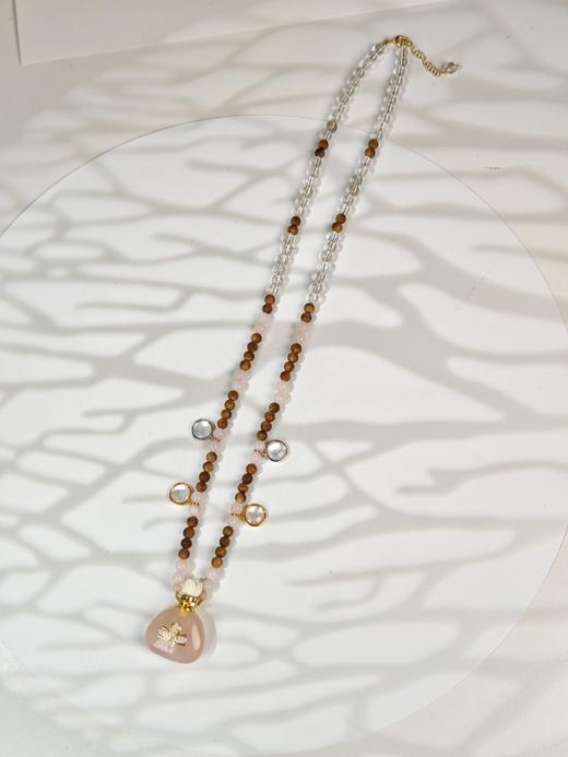 MELI&MOLI| 芙蓉石中号福袋镶莲花吊坠沉香珠点缀珠串项链 商品图2