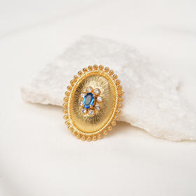 北京仓｜Dorothee sausset-Volga-金色 蓝晶石 托帕石 胸针［法国设计师］