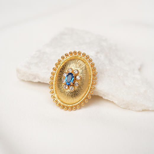 北京仓｜Dorothee sausset-Volga-金色 蓝晶石 托帕石 胸针［法国设计师］ 商品图0