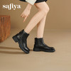 Safiya/索菲娅2025英伦风羊皮粗跟厚底后拉链圆头休闲百搭踝靴SFD4116003/SFD4118003 商品缩略图10