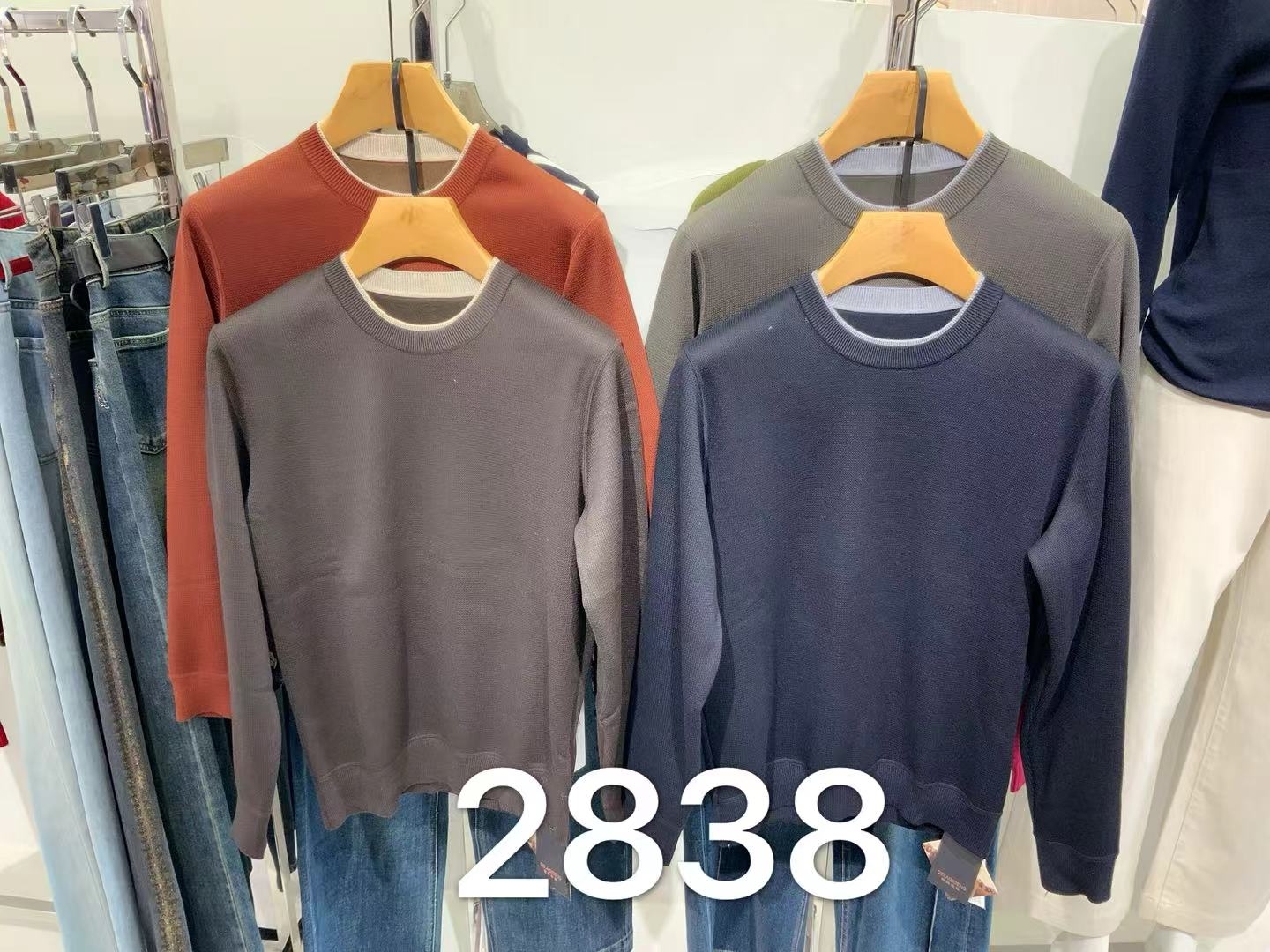 男装25秋冬新品休闲圆领针织长袖2219-A2838