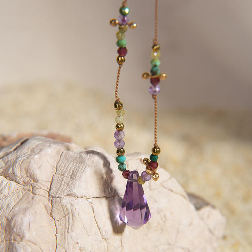 北京仓｜ROOM SERVICE-RAINBOW-水滴形 吊坠 项链［法国设计师］ 商品图0