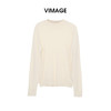 VIMAGE纬漫纪低圆领简约时尚百搭秋冬新款针织衫V2401114 商品缩略图5