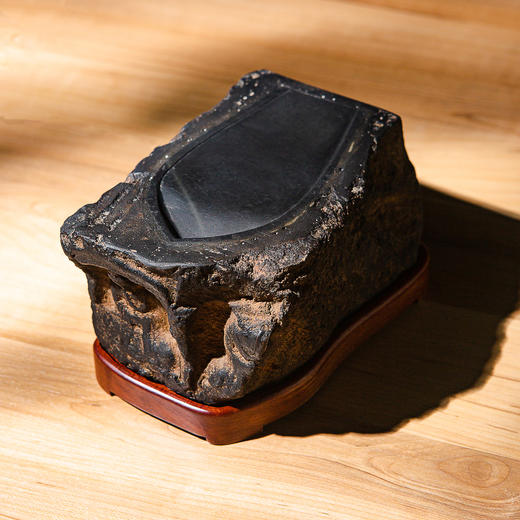 北魏佛造像砖雕镶嵌歙石砚 商品图4