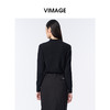 VIMAGE纬漫纪低圆领简约时尚百搭秋冬新款针织衫V2401114 商品缩略图4