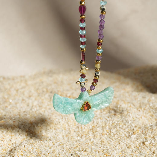 北京仓｜ROOM SERVICE-SHAMAN-凤凰 天河石 吊坠 项链［法国设计师］ 商品图0