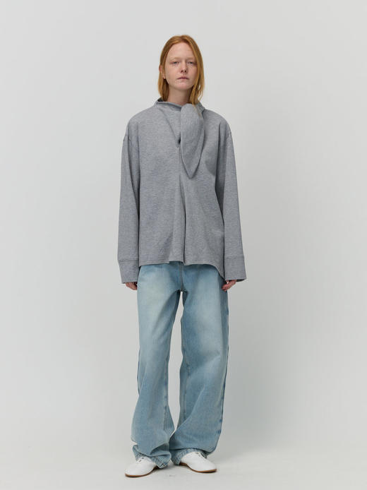 领口系带T恤 商品图0