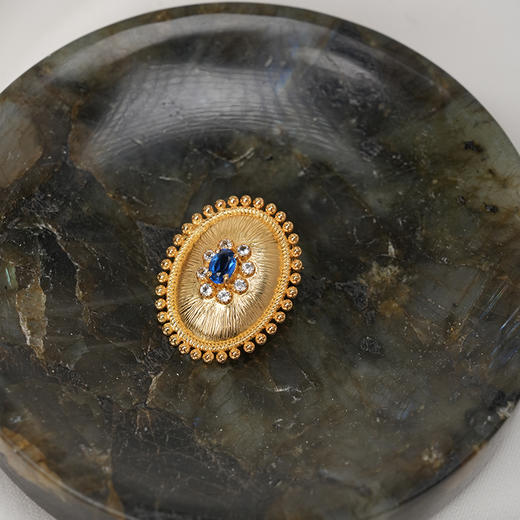 北京仓｜Dorothee sausset-Volga-金色 蓝晶石 托帕石 胸针［法国设计师］ 商品图3