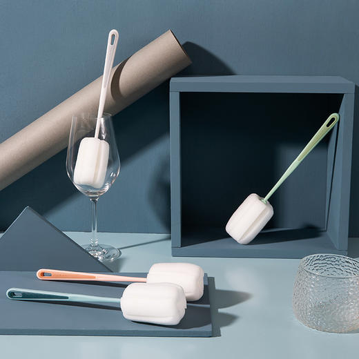 杯刷 洗杯子神器刷水杯清洁长柄洗奶瓶刷无死角去茶渍海绵小刷子 商品图1