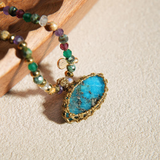 北京仓｜ROOM SERVICE-IRIS PERLE-绿松石 护身符 吊坠 项链［法国设计师］ 商品图2