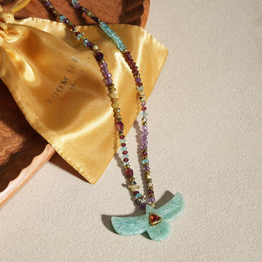 北京仓｜ROOM SERVICE-SHAMAN-凤凰 天河石 吊坠 项链［法国设计师］ 商品图1