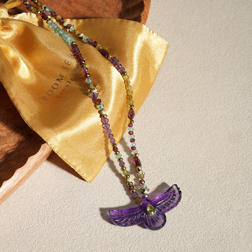 北京仓｜ROOM SERVICE-SHAMAN-凤凰 紫水晶 吊坠 项链［法国设计师］ 商品图1
