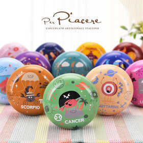 卡卡尼星座麦芽脆心巧克力制品30g/045549  精致奇趣小圆罐